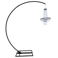Support d'arche de mariage Mank avec support de lustre extérieur, en fer métallique moderne, 7 pieds de large et 10 pieds de haut, pour décoration d'événements