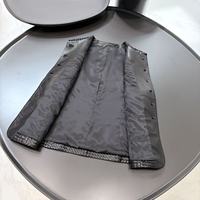 Gilet en cuir décontracté pour femme, en peau de mouton tricotée respirante, à simple boutonnage, personnalisable en usine, pour tenue quotidienne