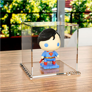 Hộp Trưng Bày Bằng Nhựa Acrylic, Hộp Sắp Xếp Khối Vuông Trong Suốt, Có Đế Vuông Trong Suốt, Hình Nhân Vật Sưu Tập, Đồ Chơi Trưng Bày - Product Image 4