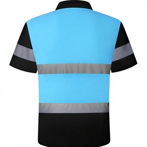 Ropa de Trabajo de Alta Visibilidad, Secado Rápido, Transpirable, Camiseta Suave con Detalles Reflectantes, Manga Corta, Panel de Contraste, Tejido Transpirable - Product Image 5