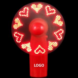 ของขวัญส่งเสริมการขาย พัดลมมือถือขนาดเล็กแบบชาร์จไฟได้ พร้อมข้อความ LED แบบกำหนดเองและข้อความกระพริบ - Product Image 4