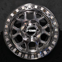 Rines de Carreras Forjados Plateados 8x170 8x180 6x135 6x139.7 5x5, Rines Personalizados con Beadlock para Camioneta, Rines Forjados Cóncavos Profundos para Todoterreno