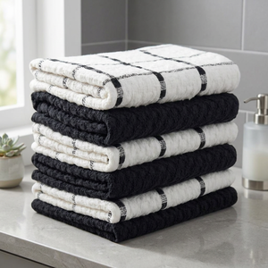 Serviettes de cuisine compressées à séchage rapide tissées en coton doux absorbant écologique pour la maison et l'hôtel - Product Image 1