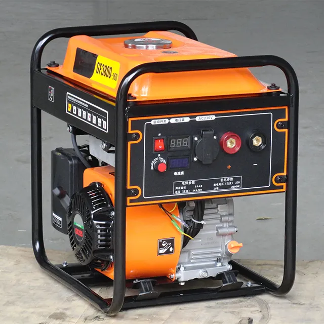 160A 2kW mobile household gasoline welder generator set/portable gasoline motor generator inverter arc welder