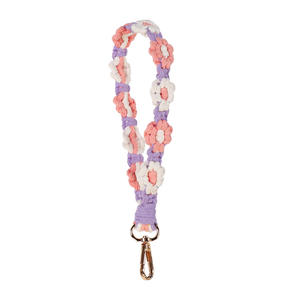 Collier de téléphone portable anti-perte de style bohème personnalisé marguerite tissée à la main lanière de sangle de téléphone en nylon porte-clés léger pour <span class=keywords><strong>coque</strong></span> de téléphone - Product Image 5