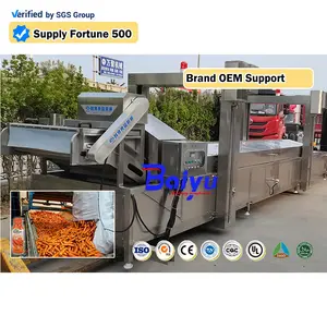 Baiyu Fruits and Vegetables Carrots/coconut/ Meat/mushroom Blanching Machine Continuous Blanch Machine