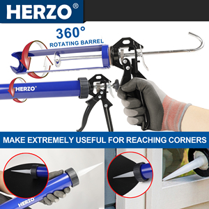 HERZO <strong>Manual</strong> DIY Plastic Aluminum <strong>Caulking</strong> <strong>Gun</strong> Set 9&quot;/15&quot; Long <strong>Caulking</strong> <strong>Glue</strong> <strong>Gun</strong> Machine - Product Image 4