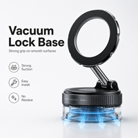 Soporte Magnético para Coche, Brazo Metálico Plegable, Ventosa Estable, Rotación de 360 Grados, Multifuncional, para Interiores de Lujo
