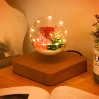 Nueva levitación magnética flor Rosa Luz regalo sala de estar mesita de noche LED levitando Mesa flotante lámpara de decoración del hogar