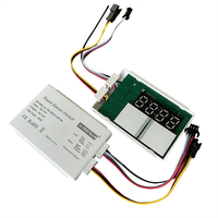 Interrupteur intelligent 24V pour miroir LED avec variateur d'intensité, lumière monochrome, fonction anti-buée, affichage de l'heure et de la température pour salle de bain