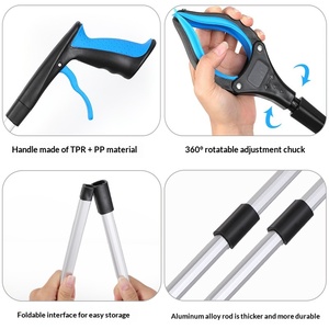 Pince à ordures télescopique en gros avec clip rotatif, ramasseur de déchets pliable, outils de ramassage légers et extensibles - Product Image 1