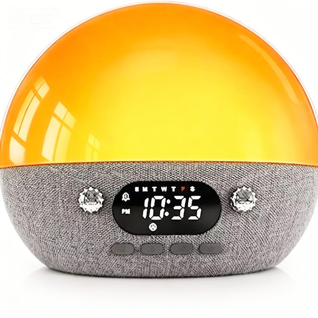 Bedside Sunrise Alarm Clock for Seasonal Affective Disorder(SAD)Wake-Up Light with Gradual Brightness Sunrise Lamp for Sleep