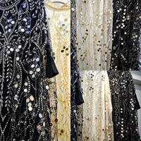 Luxuriöses Besticktes Pailletten-Kaftan-Kleid Dubai Modest Mode Vollständig Perlenbesetztes Mesh-Langes Abendkleid Eid Hochzeitsgast Formelles Outfit Maxi
