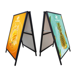 Easy-to-Assemble Double-Sided A-<strong>Frame</strong> <strong>Display</strong> <strong>Rack</strong> Poster Stand for Advertising and Signage - Product Image 2