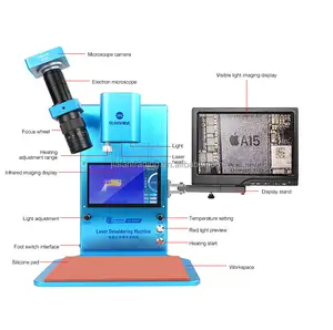 SUNSHINE SS-890D Intelligent Infrared Laser Soldering Machine For Mobile Phone Motherboards Soldering With Dual Light Microscope