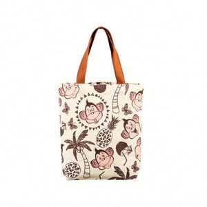 Design Wholesale Custom Logo <b>Printed</b> Reusable Cotton Canvas Tote Bag Blank Natural Shopping Bag in Stock for Supermarket Use - Product Image 6
