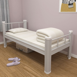 Lit simple en acier métallique moderne, gain de place, noir, pour la maison, le dortoir, l'appartement, l'hébergement - Product Image 3