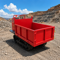Mini-dumper diesel avec chargeur frontal, dumper sur chenilles pour la livraison de matériaux de construction en montagne