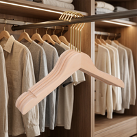 Cintres en bois de haute qualité pour enfants, ensemble de cintres pour bébés, utilisation dans la garde-robe, design flexible, durabilité de 10 ans