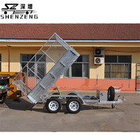 Remorque benne utilitaire galvanisée tandem pour transport de voitures