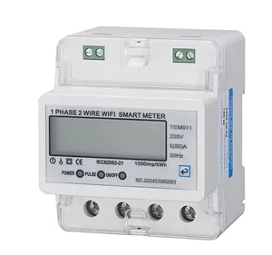 WIFI Single Phase 2 Wire Smart Energy Meter With Memory Function And Bluetooth Function Control The Timer By Mobile APP