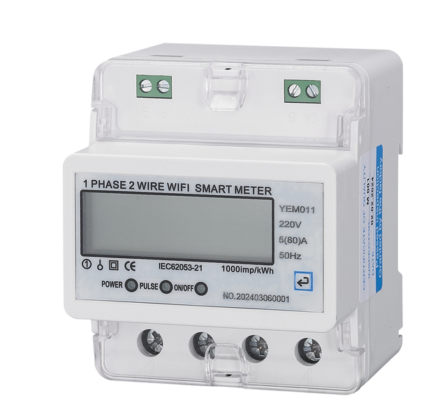 WIFI Single Phase Two Wire Smart Energy Meter  With Memory Function  Control the Timer by Mobile APP