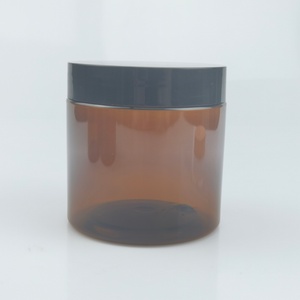 Pot cosmétique en plastique PET dépoli ambré transparent de 150g et 250g pour beurre corporel et crème, avec couvercle en bambou – Vente en gros - Product Image 5