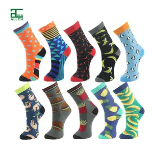 ALLCH Trending Cartoon Creative Popular Design Contrast Color Fashion Custom Cotton Funky Women Casual Socks