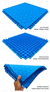 Modular Interlocking TPE Waterproof Eco-Friendly Basketball Court Flooring <b>Tiles</b> Portable Flexible Resilient Backyard Outdoor - Product Image 3