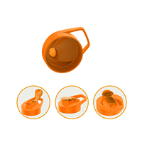 Vente flash : Gourde en plastique TRITAN 400/600/700/900 ml, sans BPA, étanche, avec logo personnalisé, dessin animé mignon, bec verseur, poignée de transport portable