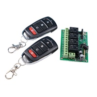 Émetteur-récepteur RF 4 canaux 433 MHz, contrôleur universel d'apprentissage, interrupteur métallique étanche avec fonction minuterie pour la maison 24V
