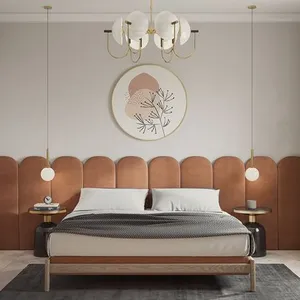Moda fai da te installazione semplice camera da letto King Queen testiera pannello a parete morbido pannello a parete imbottito