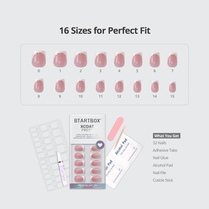 Faux Ongles Carrés BTArtbox pour Mariage, Haute Qualité, Vente en Gros, Faits Main, Gel Doux, Diamant 3D, French Manucure, Ongles à Presser, En Gros - Product Image 2
