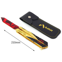 VOLORANT Métal Wenpon Papillon Couteau Jouet Épée Modèle 21cm 103g
