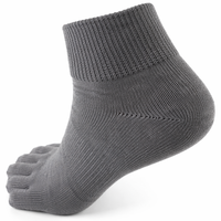 Chaussettes à cinq doigts en pur coton pour hommes et femmes, idéales pour la course et le yoga, chaussettes athlétiques montantes à doigts séparés