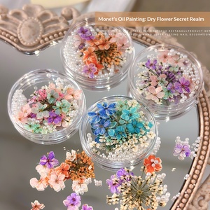 Accesorios para <span class=keywords><strong>Uñas</strong></span> TSZS, Flor Seca Natural de Cinco Pétalos <span class=keywords><strong>con</strong></span> Perla, Decoración de <span class=keywords><strong>Uñas</strong></span> Floral Pequeña Ultrafina para DIY - Product Image 2
