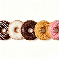 Squishies Thème Alimentaire Assortis 5cm en PU : Biscuit, Glaçage au Lait, Donut, Mocha, Truffe, Caramel Croquant, Beurre, Fraise, Sakura