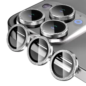 Pelindung lensa kamera kaca, pelindung lensa kamera untuk iPhone 15 plus berlian iPhone 12 13 14 pelindung lensa kamera