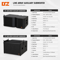 Sistema de Altavoces Line Array DSZ DS-802A+DS-18AD, Caja Acústica Pasiva de Madera, Dos Altavoces de 8 y 18 Pulgadas, para Uso en Interiores y Exteriores, Teatros
