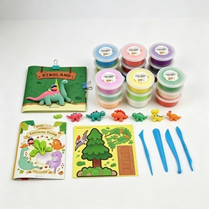 Kit de pâte à <span class=keywords><strong>modeler</strong></span> pour enfants Dinosaur 12 Cans Super Light Non-Toxic, pâte à <span class=keywords><strong>modeler</strong></span> à séchage à l'air pour enfants - Product Image 3