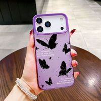 Coques de Téléphone Antichoc Luxe Papillons pour iPhone 17 Air 16 15 Plus Pro Max 14 13 12 11 – Housse de Protection Arrière Anti-chute