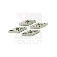 VNGG160408-HA YN310 Plaquette en carbure non revêtue avec rainure anti-adhérence HA pour finition de précision miroir des alliages d'aluminium