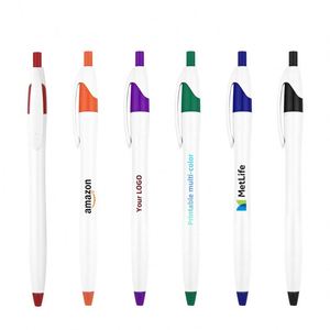 Stylo bille en plastique personnalisé de 1,0 mm de large, corps plume, design bannière sportive, article promotionnel avec fonctions personnalisées, le plus vendu - Product Image 1