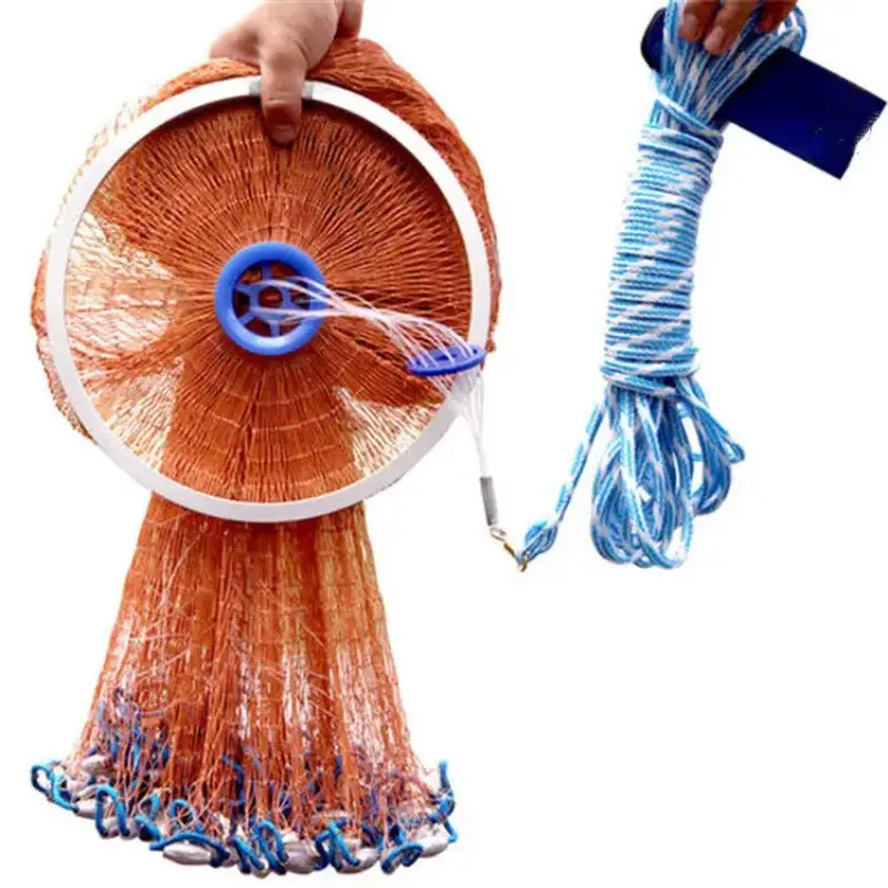 Visnetfabrikant Visnet Nylon Ronde Aluminium Ring Frisbee Hand Gegoten Net Visworp Net
