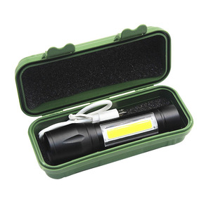 Mini lampe de poche LED COB torche de poche zoomable avec lumière latérale rechargeable USB petite lumière pour l'aventure en plein air - Product Image 6
