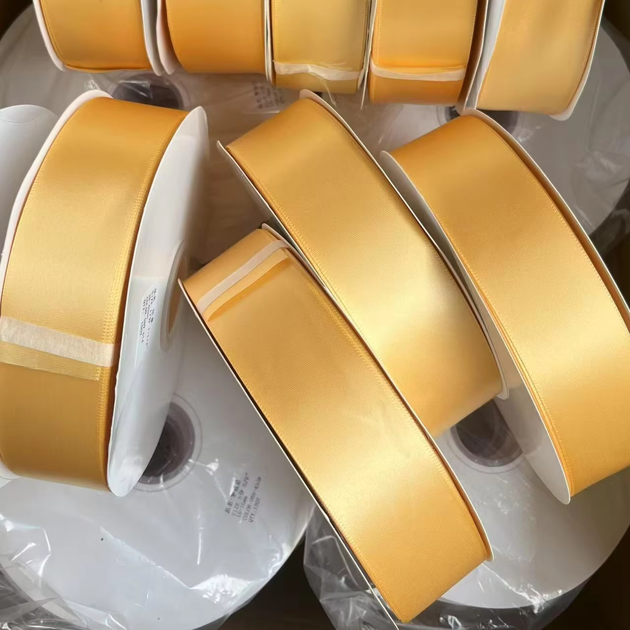 1 1/2 Gold Satin 4 cm Flower 100% Polyester 1.5 Inch 100 Yards Ribbon Packaging 100 Yard Satin Ribbon Gift for Packaging