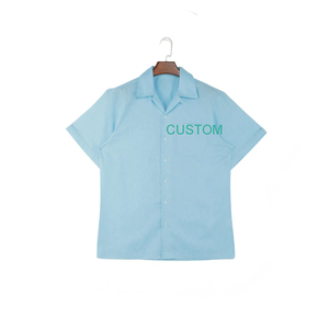 <span class=keywords><strong>Chemise</strong></span> en <span class=keywords><strong>lin</strong></span> <span class=keywords><strong>bleu</strong></span> <span class=keywords><strong>ciel</strong></span> décontractée élégante à manches courtes pour <span class=keywords><strong>homme</strong></span> - Product Image 1