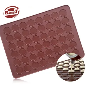 Bakest Màu Nâu Lớn/Nhỏ Vòng Silicone Macaroon Baking Mat Macaroon Kit Baking Tấm Silicone - Product Image 1