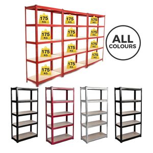 Adjustable Heavy Duty Boltless Industrial Warehouse Store Home Garage Metal Frame 4 5 Layer Tier Sheet Storage Shelf Rack
