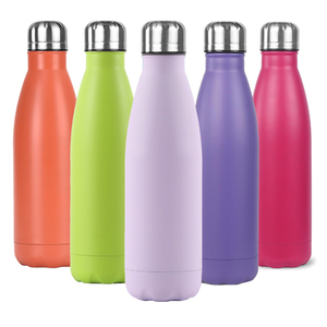 Bouteille d'eau sport isotherme en acier inoxydable de 500 ml, anti-fuite, avec paille et bouchon, idéale pour la gym, les voyages et le camping - Product Image 1